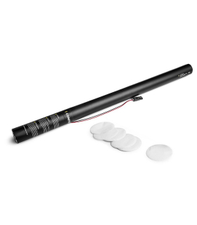 Cartuchos eléctricos 80 cm confeti circulos blancos