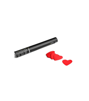 Cartucho Manual 40 Cms Confeti Corazones Rojo