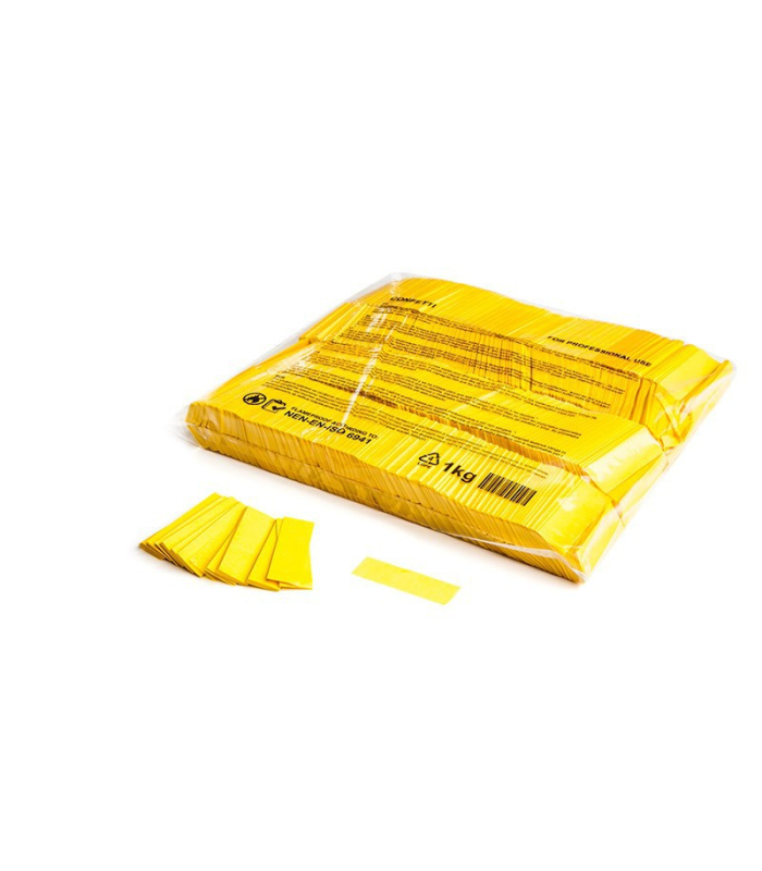 Confeti Papel Rectangular Amarillo