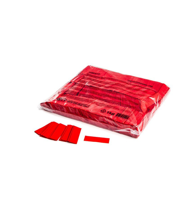 Confeti Papel Rectangular Rojo