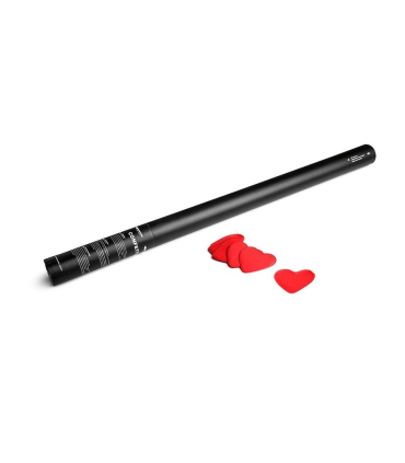 Cartucho Manual 80 Cms Confeti Corazones Rojo