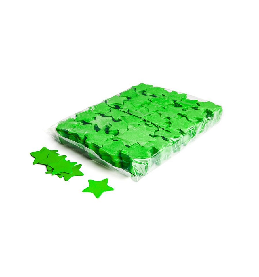 Confeti-papel-estrellas-Verde-claro