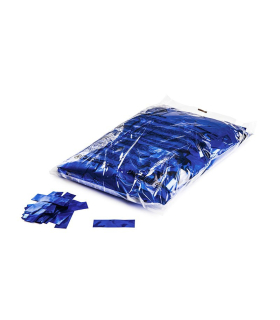 Confeti metalizado rectangular azul