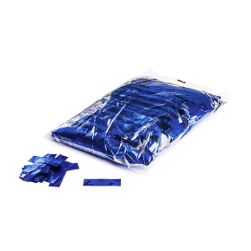 Confeti metalizado rectangular azul