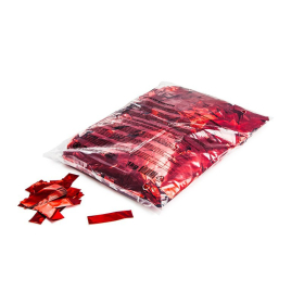 Confeti metalizado rectangular rojo