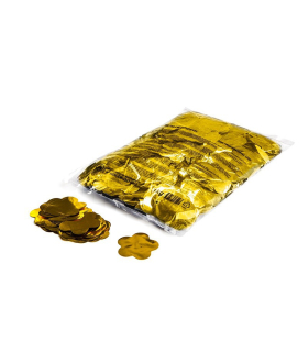 Confeti metalizado flores oro