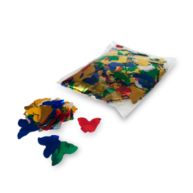 Confeti metalizado mariposas multicolor