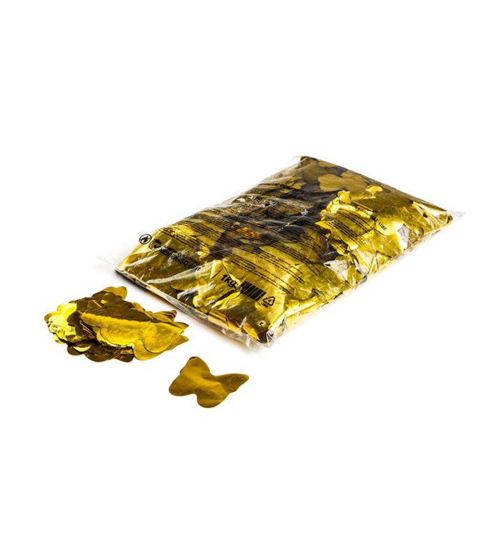 Confeti metalizado mariposas oro