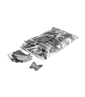 Confeti metalizado mariposas plata