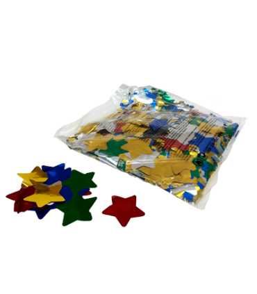 Confeti metalizado estrellas multicolor