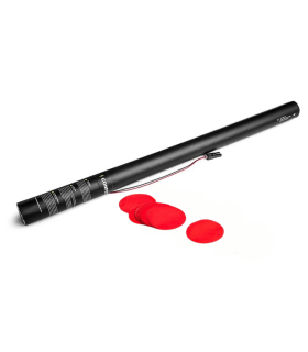 Cartuchos eléctricos 80 cm confeti redondo rojo