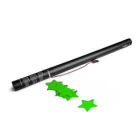 Cartuchos eléctricos 80 cm confeti estrellas verde