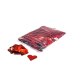 Confeti metalizado corazones rojo