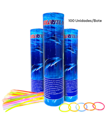 Bars | Fluorescent glow bracelets, 100 units
