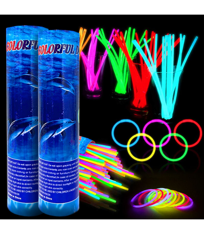 Barras | Pulseras luminosas fluorescentes 100 Unidades