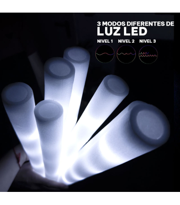 White LED Foam Sticks