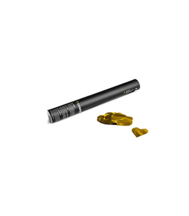 Cartucho Manual 40 Cms Confeti Corazones Oro