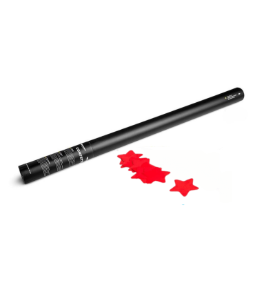 Cartucho Manual 80 cm confeti estrellas rojo