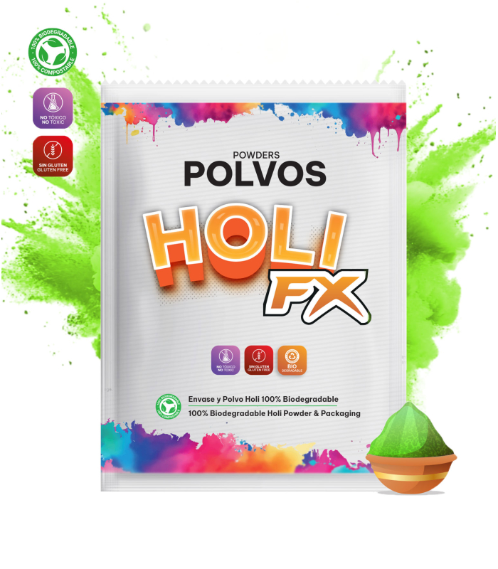 HOLI FX Green Powder Envelopes 100g