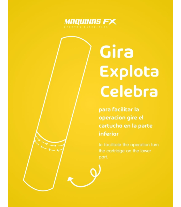 40cm manual cartridge for HOLI FX Yellow powder