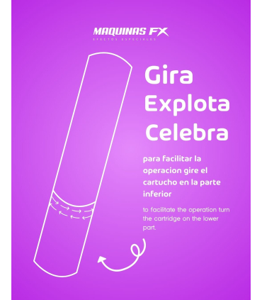 Cartucho manual 40cm polvos HOLI FX Morado