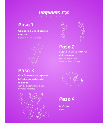 Cartucho manual 40cm polvos HOLI FX Morado