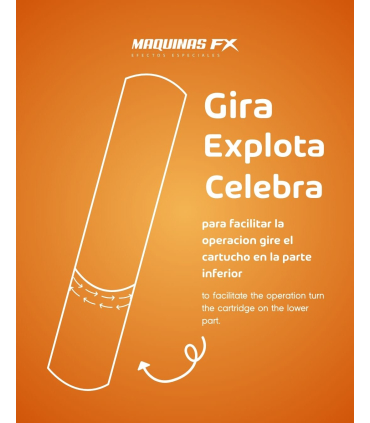 Cartucho manual 40cm polvos HOLI FX Naranja