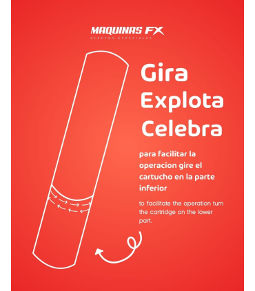 40cm manual cartridge for HOLI FX Red powder