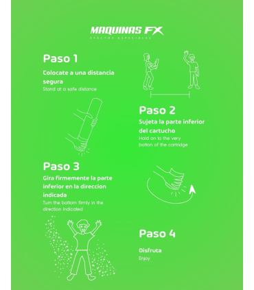 Cartucho manual 40cm polvos HOLI FX Verde