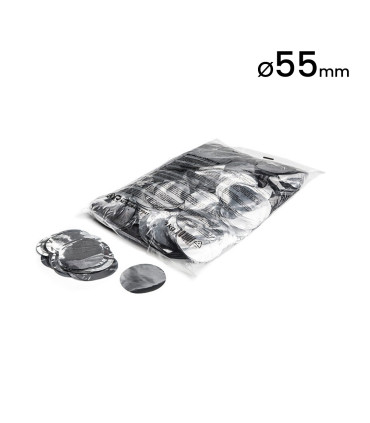 Confeti metalizado redondo plata 55mm