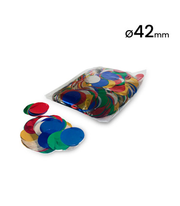 Confeti metalizado multicolor 42 mm