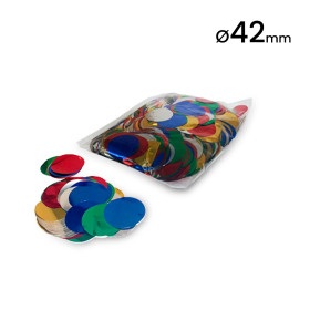 Confeti metalizado multicolor 42 mm