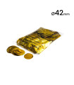 Confeti metalizado redondo oro 42 mm