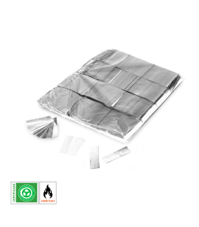 Confeti Papel Rectangular Plata Biodegradable