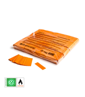 Confeti Papel Rectangular Naranja Biodegradable