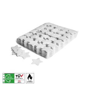 Biodegradable white star confetti