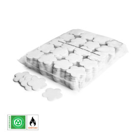 Biodegradable white paper flower confetti