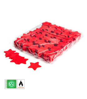 Red Biodegradable Star Confetti Paper