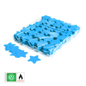 Light blue biodegradable star confetti