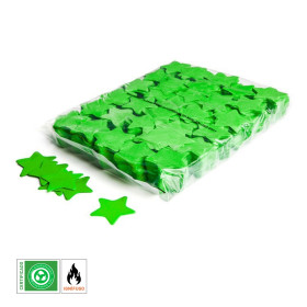 Light green biodegradable star confetti