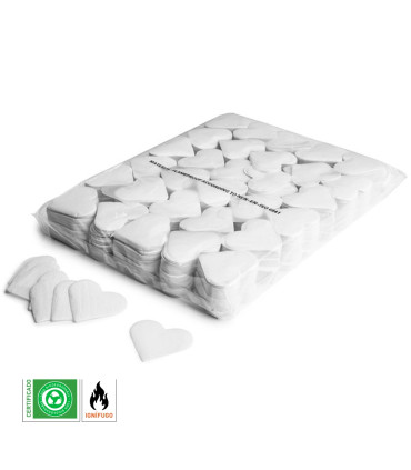 Biodegradable White Heart Paper Confetti