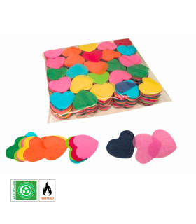 Multicoloured Biodegradable Paper Confetti Hearts