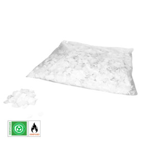 Biodegradable white square paper confetti