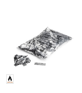 Confeti metalizado rectangular plata