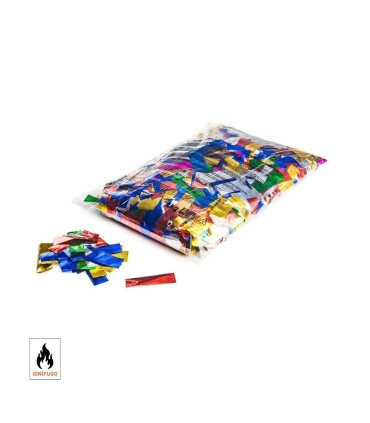 Multicoloured rectangular metallic confetti