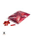 Red rectangular metallic confetti