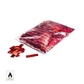 Red rectangular metallic confetti