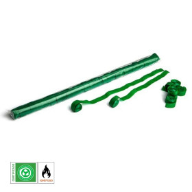 Paper streamer 10 m x 1.5 cm, green, biodegradable