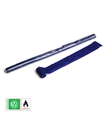 Paper streamer, 10 m x 5 cm, blue, biodegradable