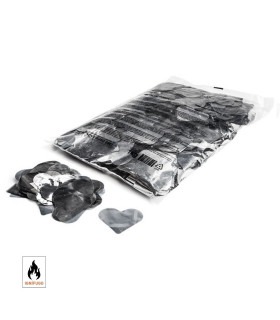 Silver heart metallic confetti